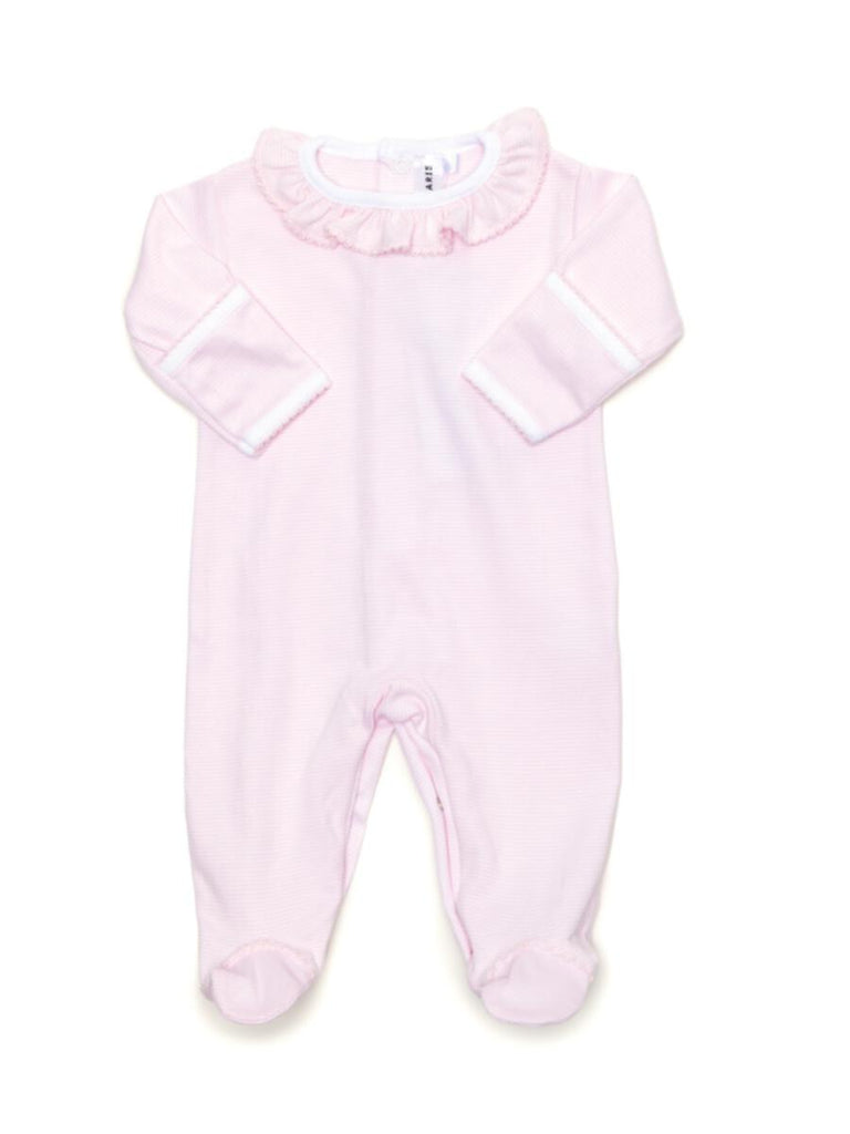 Kate Pink Stripe Pima Footie