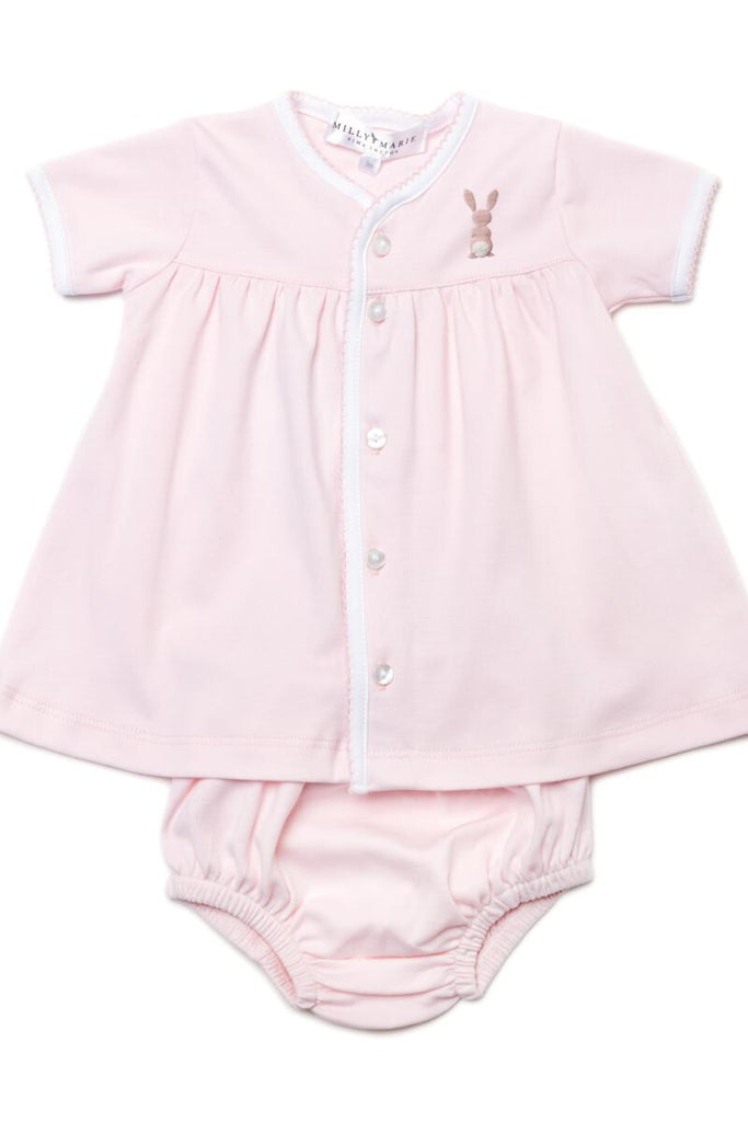 Pink Bunny Diaper Set