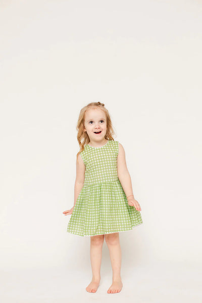The Sully Dress- Green Gingham