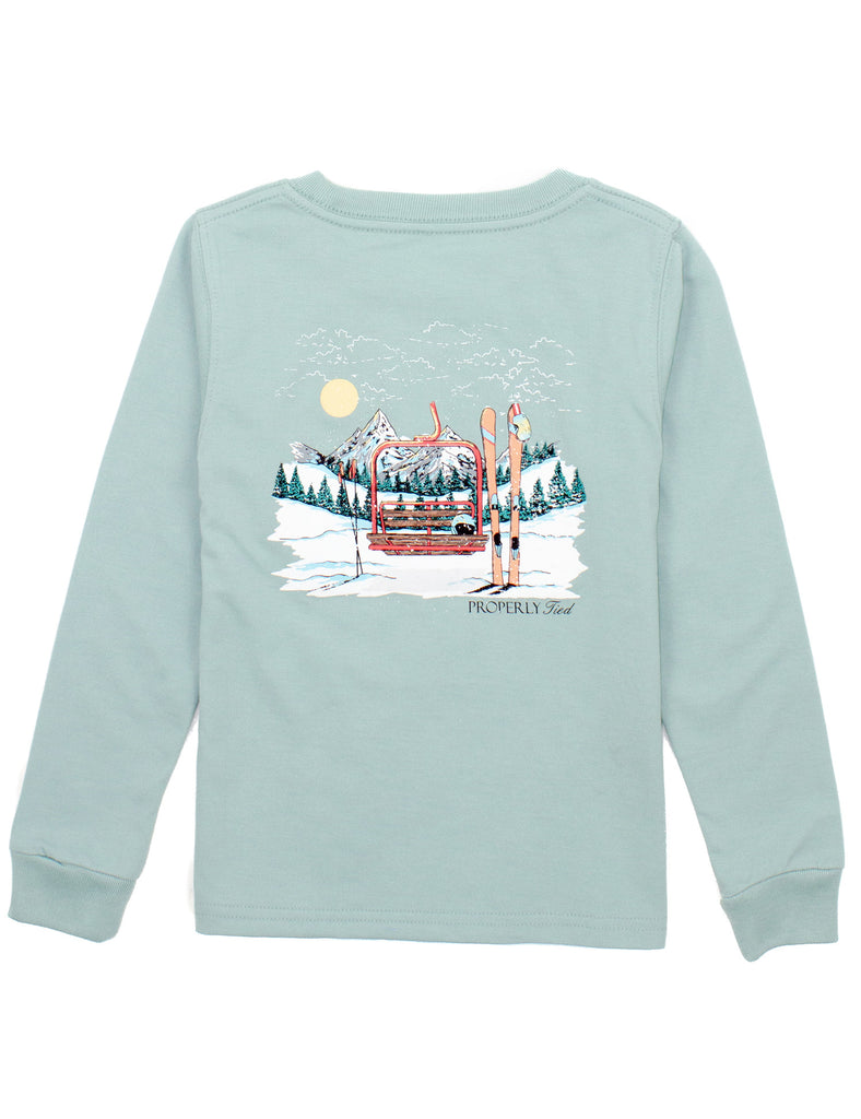 Ski Lift Tee- Marine Mist