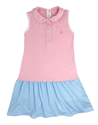 Darla Dropwaist Dress- Pink/Blue