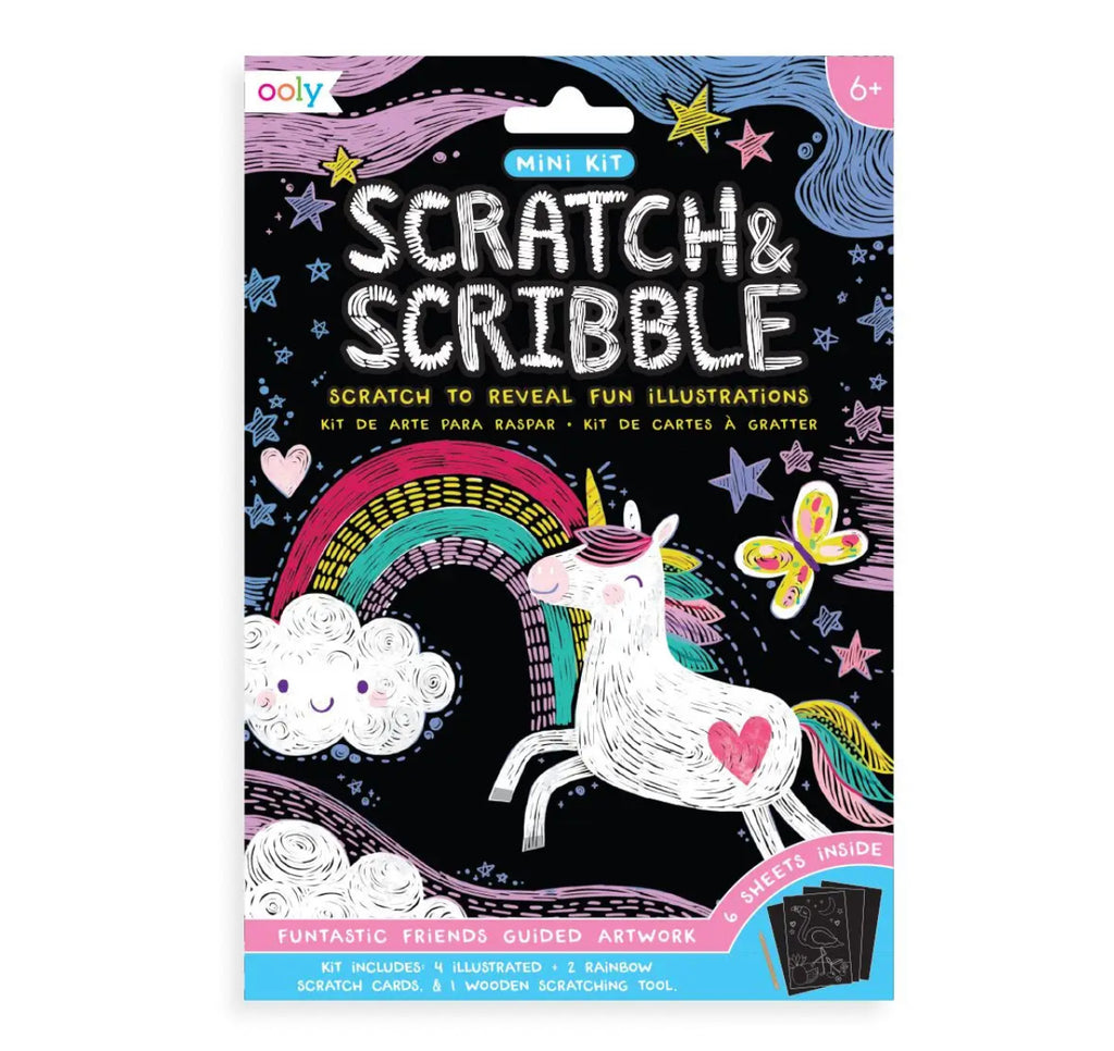 Mini Scratch & Scribble Art Kit: Funtastic Friends