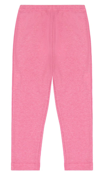 Pink Ribbed Leggings