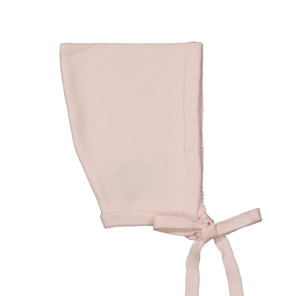 Pointed Knit Bonnet- Pink