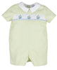 Smocked Sailboat Romper- Green