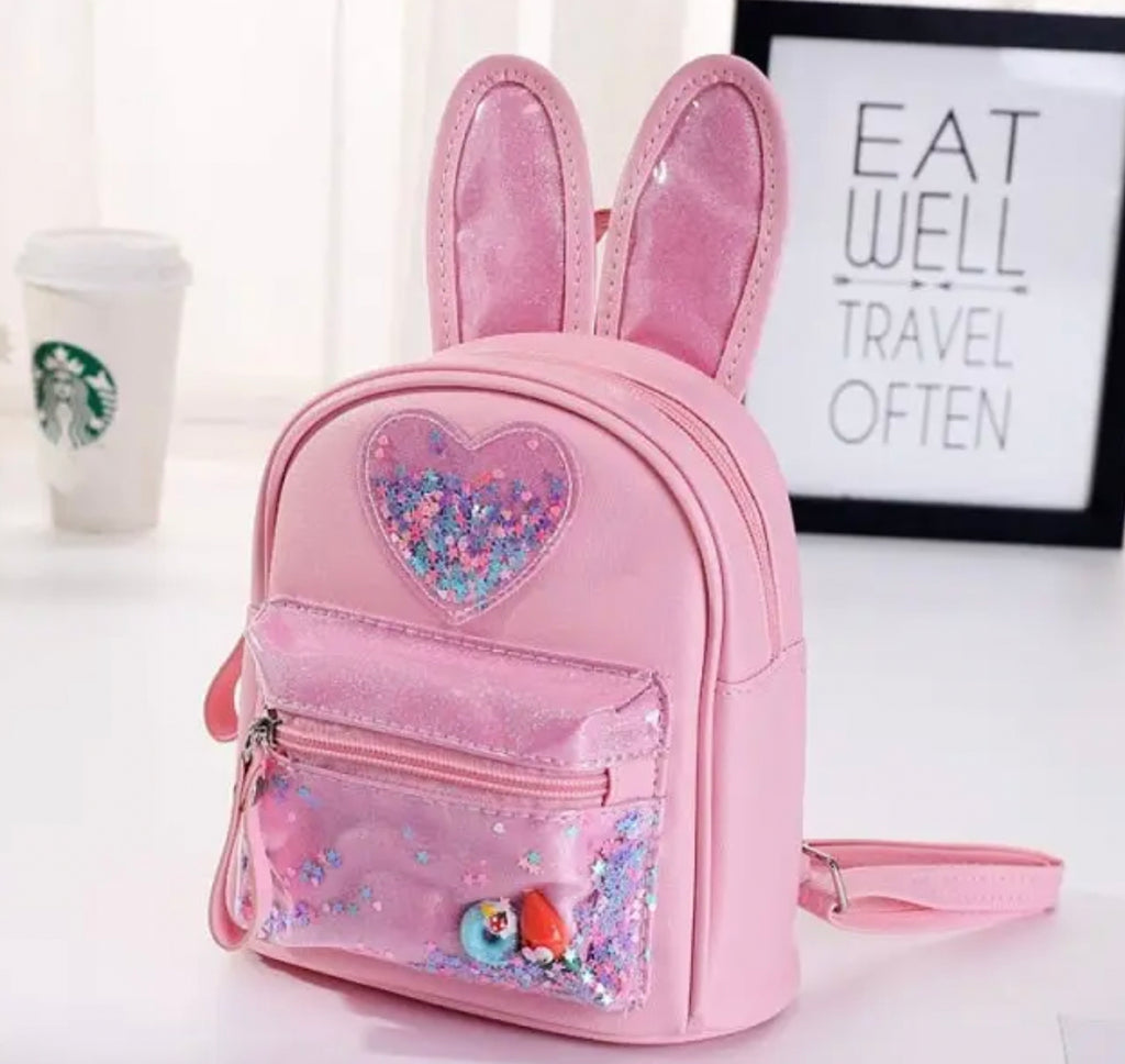 Bunny Backpack Purse- Pink