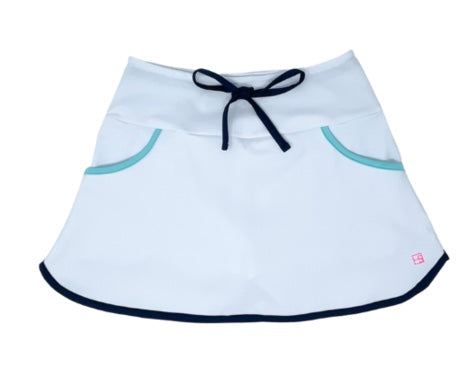 Women’s Tiffany Skort- White/ Navy/Turquoise