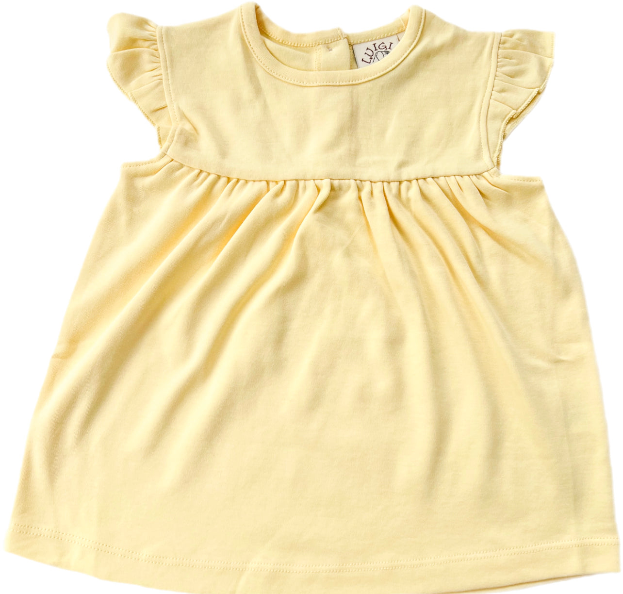 Flutter Sleeve Swing Top- Pale Yellow by Luigi Kids Blue Bonnet Flutter Sleeve Swing Top- Pale Yellow by Luigi Kids Blue Bonnet