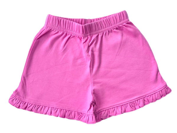 Ruffle Knit Shorts- Bubblegum Pink