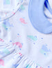 Knit Peter Pan Collar Dress- Pastel Whale Print