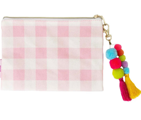 Pink Gingham Pouch