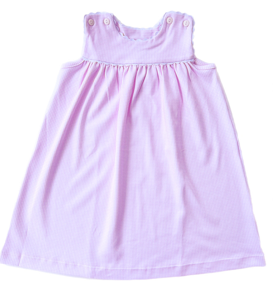 Charming Dress- Pink Mini Gingham