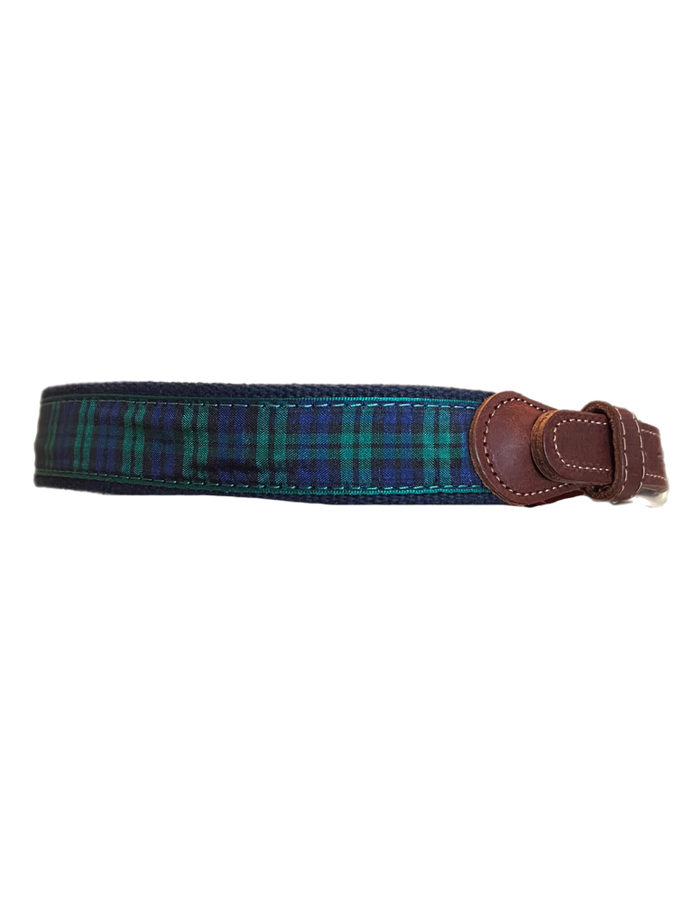 Canvas Belt- Green Plaid
