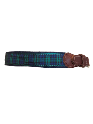 Canvas Belt- Green Plaid