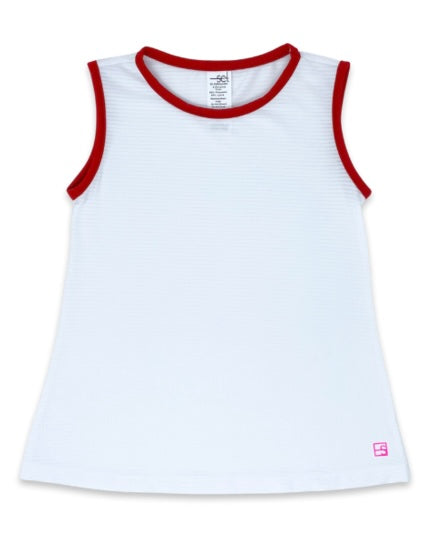 Tori Tank- White/Red