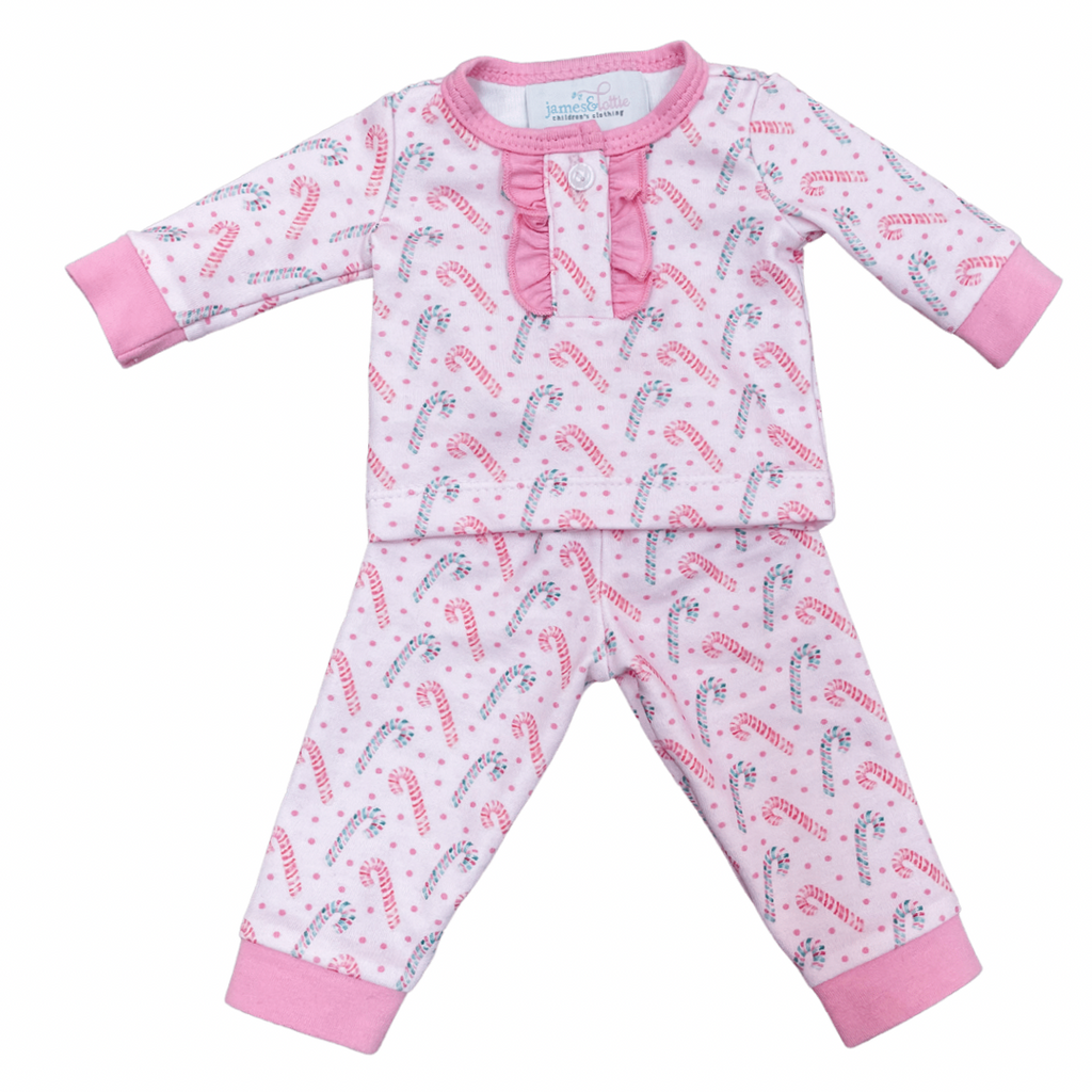 Candy Cane Doll Pajama Set